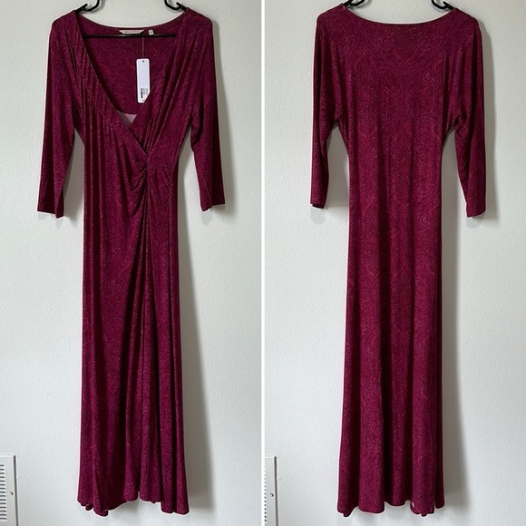 Soft Surroundings Hyannis Maxi Dress in Tapestry Multi Purple Color - S - Picture 2 of 7